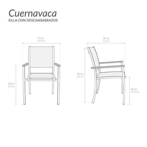 Silla Cuernavaca - Gris
