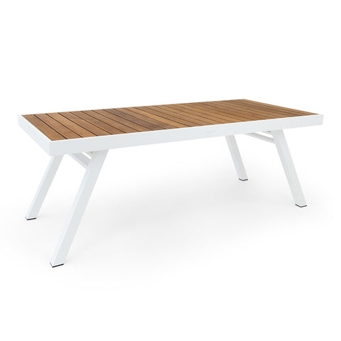 Comedor York para 6 - Blanco y gris