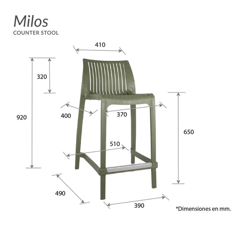 Banco bajo Milos - Blanco