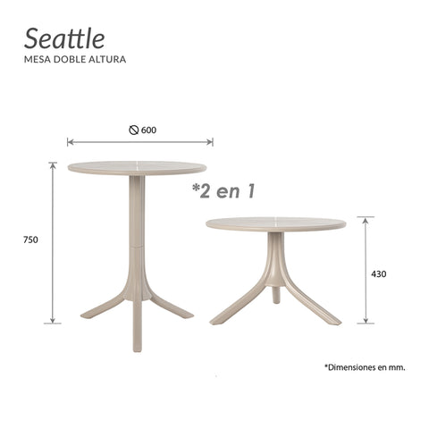 Mesa Seattle doble altura
