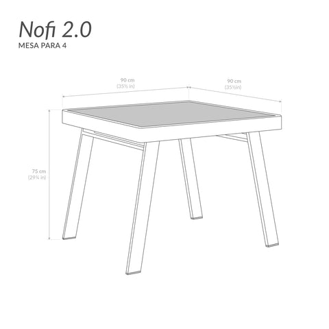 Comedor Nofi 2.0 para 4 - Grafito