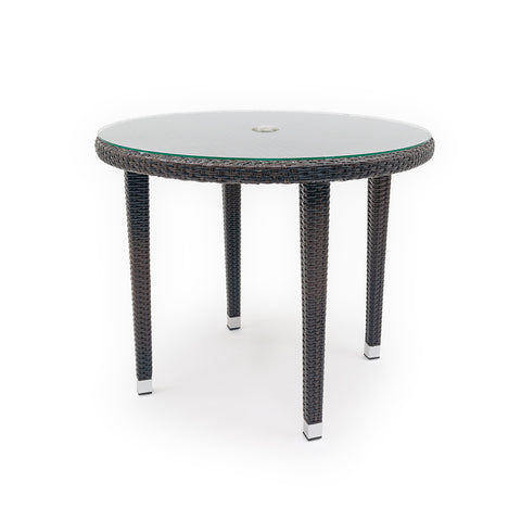 Mesa Toscana redonda para 4 - Café oscuro