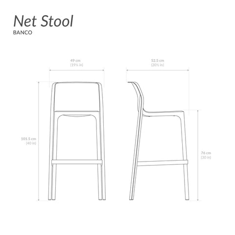 Silla alta Net Stool - Senape