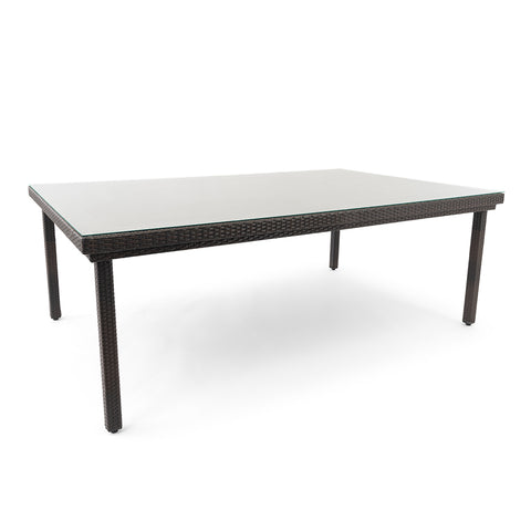 Mesa Toscana rectangular para 10 - Café oscuro