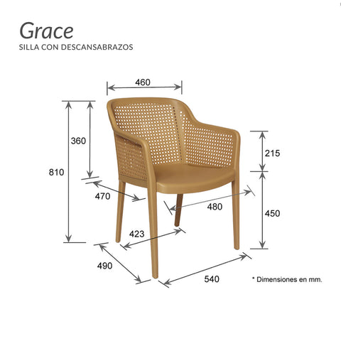 Silla Grace - Gris