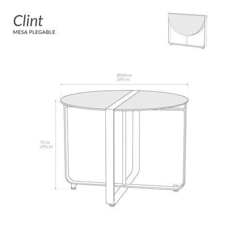 Mesa Clint para 4 - Grafito