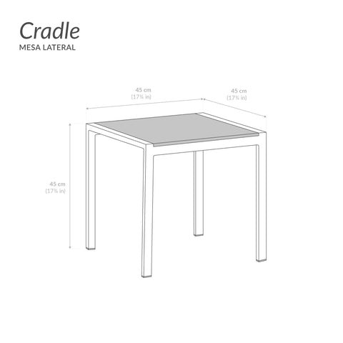 Mesa lateral Cradle - Grafito