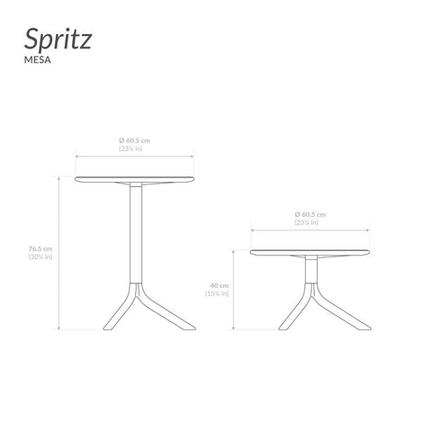 Mesa auxiliar Spritz - Celeste