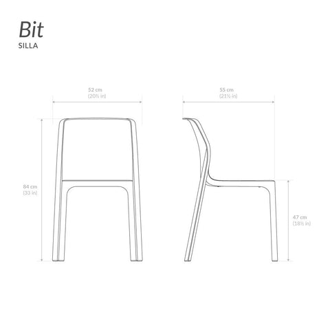 Silla Bit - Tortora