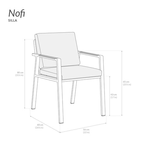 Comedor Nofi para 8 - Crema