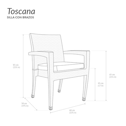 Silla Toscana - Café oscuro