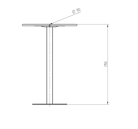 Mesa Loto Alta - Negro
